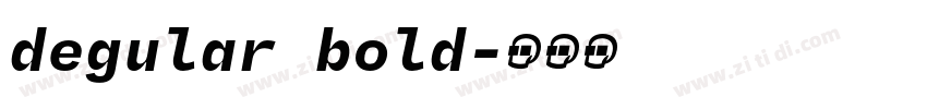 degular bold字体转换